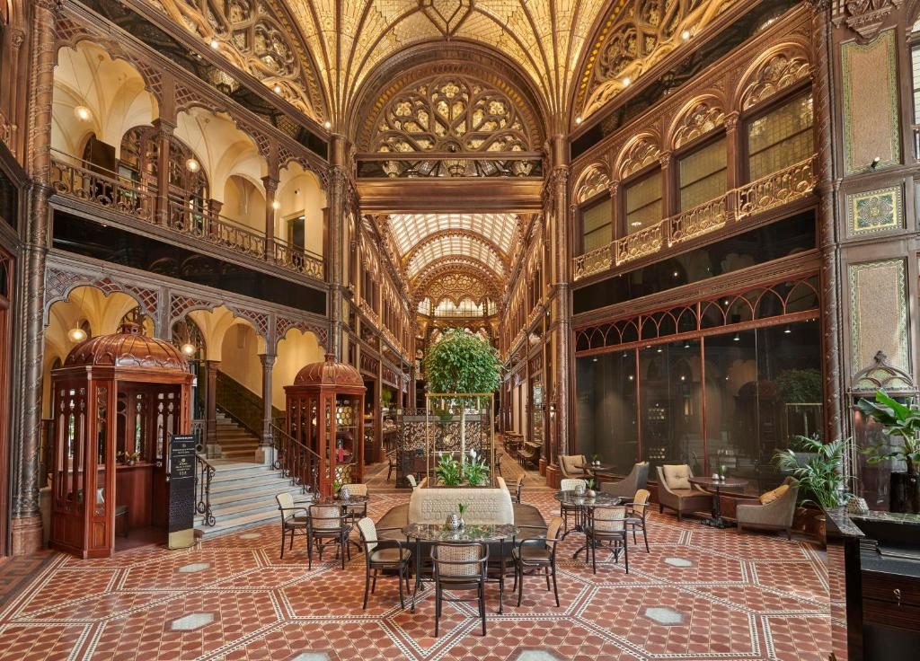 Grand historic arcade interior