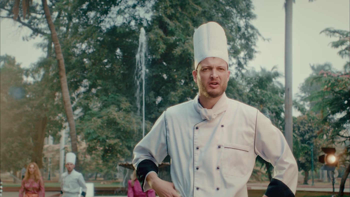 Marwan as a chef inside the Maroverse in Sa7mad
